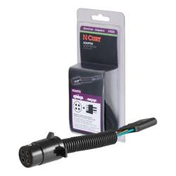 CURT - CURT 57225 Electrical Adapter 4-Way Round Vehicle To 4-Way Flat Trailer Packaged - Image 1