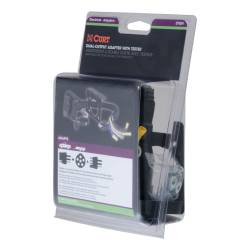 CURT - CURT 57624 Dual-Output Electric Adapter w/Tester Adds 6-Way Round To 4-Way Flat - Image 2