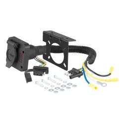 CURT - CURT 57624 Dual-Output Electric Adapter w/Tester Adds 6-Way Round To 4-Way Flat - Image 1