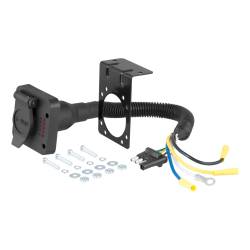 CURT - CURT 57626 Electrical Adapter w/Tester 4-Way Flat Vehicle To 6-Way Round Trailer - Image 1