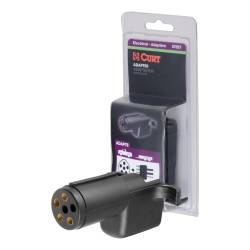 CURT - CURT 57621 Electrical Adapter 6-Way Round Vehicle To 4-Way Flat Trailer - Image 1
