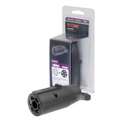 CURT - CURT 57661 Electric Adapter 7Way RV To 6-Round Trailer Center Pin Brake Packaged - Image 1