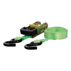 CURT - CURT 83027 16' Lime Green Cargo Strap w/S-Hooks 1100 lbs. - Image 1