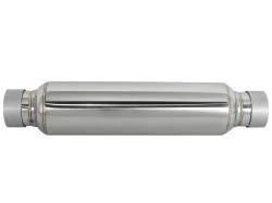 aFe Power - aFe 49M10002 2.5" Exhaust Resonator 2.5" In/Out 4" x 15" Body 19" L Overall - Image 2