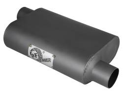 aFe 49M00003 2.5" Aluminized Steel Muffler 2.5" Inlet/Outlet 13"L/10"W/4H" Body