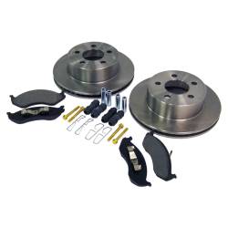 Crown Automotive Jeep Replacement - Crown 5016434K Front Disc Brake Service Kit for 99-06 Jeep TJ/XJ w/Cast Rotors - Image 1