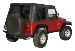 Crown Automotive Jeep Replacement - Crown Automotive CT20235T Soft Top Tinted Windows Black for 97-06 Wrangler TJ - Image 1