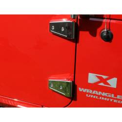 Rugged Ridge - Rugged Ridge 11113.06 8PC Stainless Door Hinge Covers for Jeep Wrangler JK 4DR - Image 1