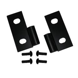 Rugged Ridge - Rugged Ridge 11202.03 Lower Door Hinge Brackets Black for 76-06 Jeep CJ/Wrangler - Image 1