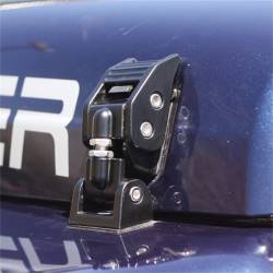 Rugged Ridge - Rugged Ridge 11210.15 Adjustable Aluminum Hood Catch Kit Black for Wrangler TJ - Image 4