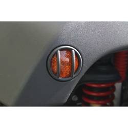 Rugged Ridge 11231.12 Side Marker Light Euro Guards Black for 07-18 Wrangler