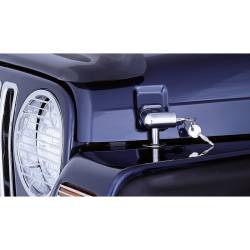 Rugged Ridge - Rugged Ridge 11302.03 Locking Hood Catch Kit Chrome for Jeep Wrangler - Image 1