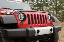 Rugged Ridge - Rugged Ridge 12040.08 Front Bumper Applique Silver for Jeep Wrangler - Image 2