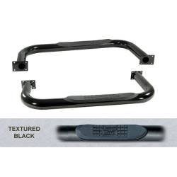 Rugged Ridge 11591.02 3" Round Tube Side Steps Black for Jeep CJ7