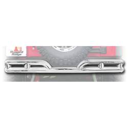 Rugged Ridge 11573.10 Rear Double Tube Bumper 3" 07-18 Jeep Wrangler JK
