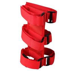 Rugged Ridge 13305.20 Red Bar Mounted Fire Extinguisher Holder 55-21 CJ/Wrangler
