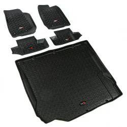 Rugged Ridge - Rugged Ridge 12988.02 Front/Rear Floor Liner Set Black for 07-10 Wrangelr JK 2DR - Image 1