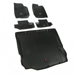 Rugged Ridge - Rugged Ridge Front/Rear Floor Liner Set Black for Jeep JK 2DR 12988.03 - Image 1