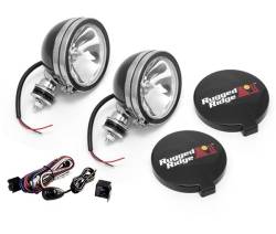 Rugged Ridge - Rugged Ridge 15207.51 6" Halogen Light Kit Black Steel Housings - Image 1