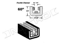 Metro Moulded Parts - Metro Moulded WC 40-60 Door Window Sweeper Seal - Image 1