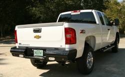 Fab Fours - Fab Fours CH08-T1450-1 Black Steel Ranch Rear Bumper - Image 1