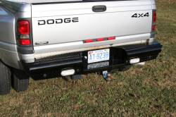 Fab Fours - Fab Fours DR94-T1650-1 Black Steel Ranch Rear Bumper for RAM 2500/3500 - Image 1