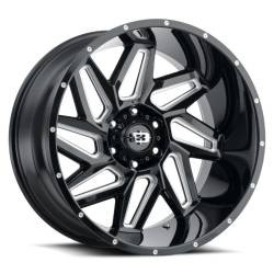 Vision Wheel 361 Spyder 22x12 5x5.0 -51mm Gloss Black/Milled 361-22273GBMS-51