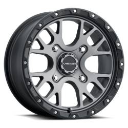 Vision Wheel 545 Rocker 15x7 4x136 13mm Satin Gray 545-157136SGBL44