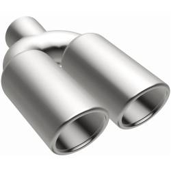MagnaFlow Exhaust Products - MagnaFlow 35168 Dual Polished Exhaust Tip 2.25" Inlet/3" Outlet Round - Image 2