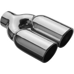 MagnaFlow Exhaust Products - MagnaFlow 35168 Dual Polished Exhaust Tip 2.25" Inlet/3" Outlet Round - Image 1