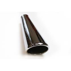 JBA Headers 12-08211 2x4x11” Rolled SS Angle Cut Chrome Trumpet Tip Weld On