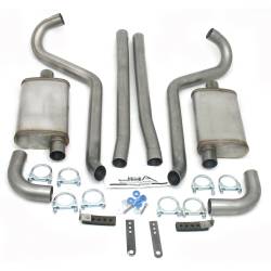 JBA 40-2650 2.5" Split Rear Header-Back Exhaust System for 65-70 Ford Mustang