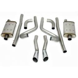 JBA 40-2653 2.5" Split Rear Header-Back Exhaust System for 65-66 Ford Mustang GT