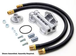 Trans-Dapt Performance - Trans-Dapt 1220 Dual Oil Filter Relocation 2.5" ID2-3/4" OD Flange13/16" -16 - Image 1