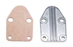 Trans-Dapt Performance - Trans-Dapt 2057 Fuel Pump Block-Off Plate Stippled Chrome SB Chevy 283-400 - Image 1