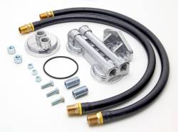 Trans-Dapt Performance - Trans-Dapt 1213 Dual Oil Filter Relocation 2.5" ID 2-3/4"OD Filter Flange3/4"-16 - Image 1