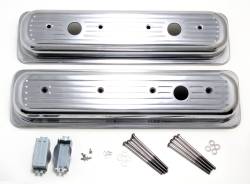 Trans-Dapt Performance - Trans-Dapt 6724 Aluminum Valve Cover Ball-Milled Short 87-99 SB Chevy - Image 1