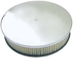 Trans-Dapt Performance - Trans-Dapt 6701 14" Dia 3" Tall Alu. Round Air Cleaner Set Plain Ball Milling - Image 1