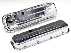 Trans-Dapt Performance - Trans-Dapt 9844 Chrome C.I.D. Logo Design Valve Covers Short 65-00 BB Chevy 454 - Image 1