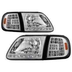 Spyder Auto - xTune Auto 5014191 Chrome/Clear Front Headlight Kit for 97-03 Expedition/F150 - Image 1