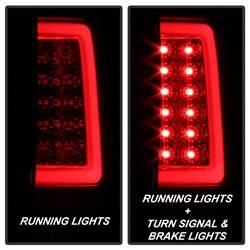 Spyder Auto - Spyder Auto 5084095 Black LED Light Bar Taillights for 07-13 Chevy Silverado - Image 1