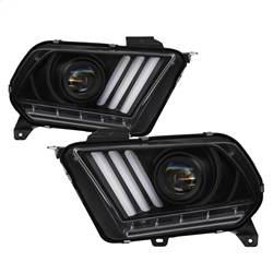 Spyder Auto - Spyder Auto 5084569 Black Light Bar Projector Headlights for 10-14 Ford Mustang - Image 1