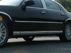 QAA TH38680 Stainless Rocker Panel Trim 8pc for 98-11 Lincoln Town Car