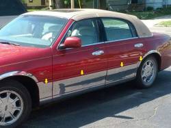 QAA TH38683 Stainless Rocker Panel Trim 8pc for 98-11 Lincoln Town Car