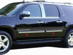 QAA TH47198 Stainless Rocker Panel Trim 6pc for 07-08 Chevrolet Suburban