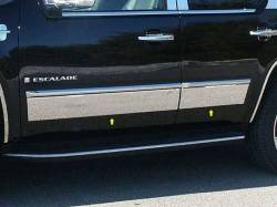QAA TH47255 Stainless Rocker Panel Trim 4Pc for 07-14 Cadillac Escalade