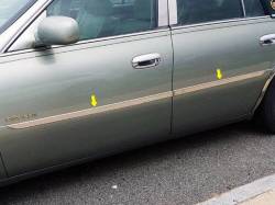 QAA TH40240 Stainless Rocker Panel Trim 4Pc for 00-05 Cadillac DeVille