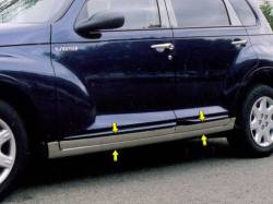 QAA TH41700 Stainless Rocker Panel Trim 8pc for 01-10 Chrysler PT Cruiser
