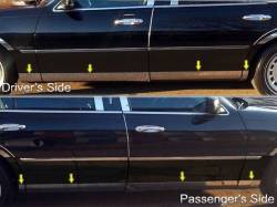 QAA TH40688 Stainless Rocker Panel Trim 8pc for 00-10 Lincoln Town Car L