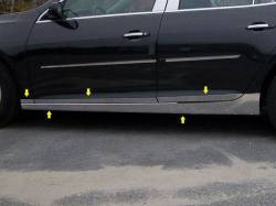 QAA TH53107 Stainless Rocker Panel Trim 10pc for 2016 Chevy Malibu Limited